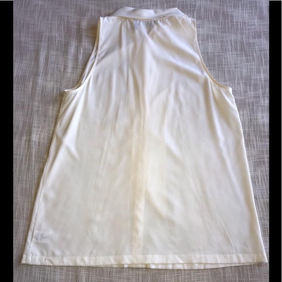 Theory Draped Tie-Neck Sleeveless Shirt - Picture 3 of 5